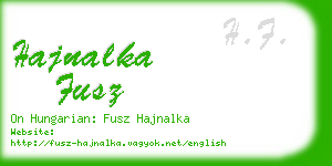 hajnalka fusz business card